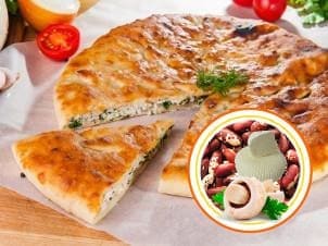 С фасолью, грибами и сыром